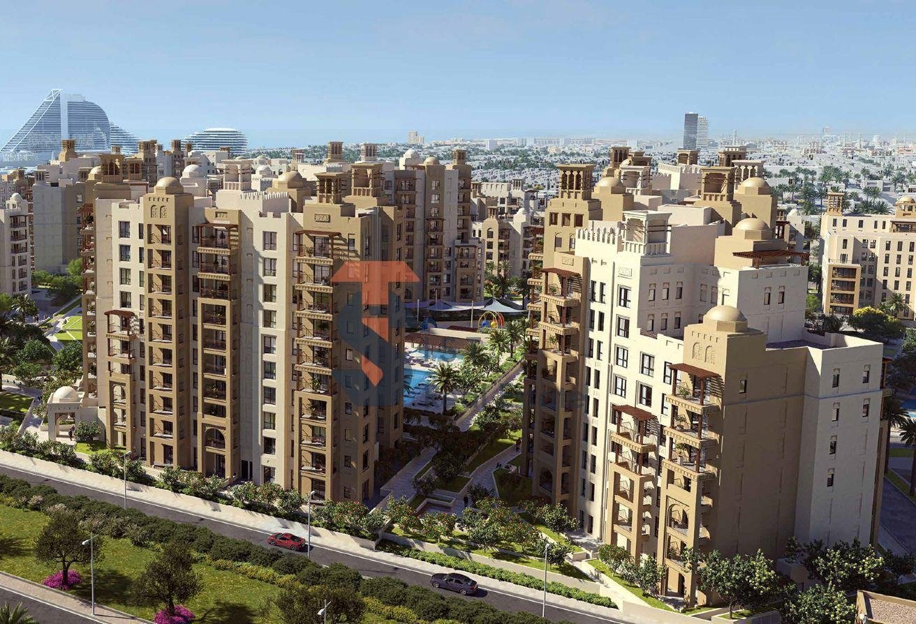 Furnished 1-bedroom apartment in Al Jazi 3, Madinat Jumeirah Living – living area overview Furnished 1-bedroom apartment in Al Jazi 3, Madinat Jumeirah Living – living area overview