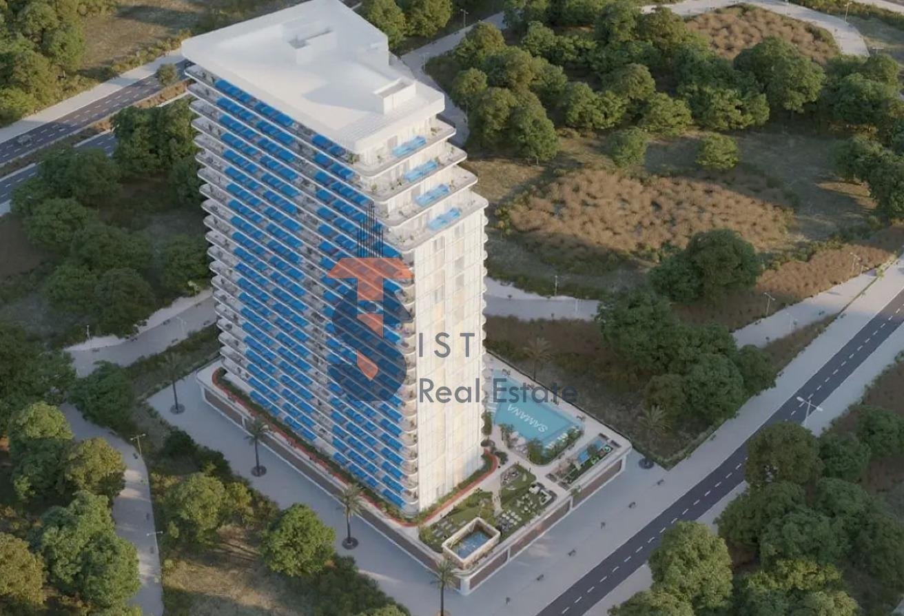 Private pool and dual balcony layout of 2BR apartment, Samana Lake Views 2 Private pool and dual balcony layout of 2BR apartment, Samana Lake Views 2