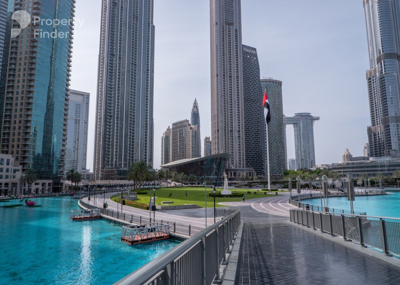 Burj Khalifa and Dubai Water Canal view from Mercedes Benz Places by Binghatti Burj Khalifa and Dubai Water Canal view from Mercedes Benz Places by Binghatti